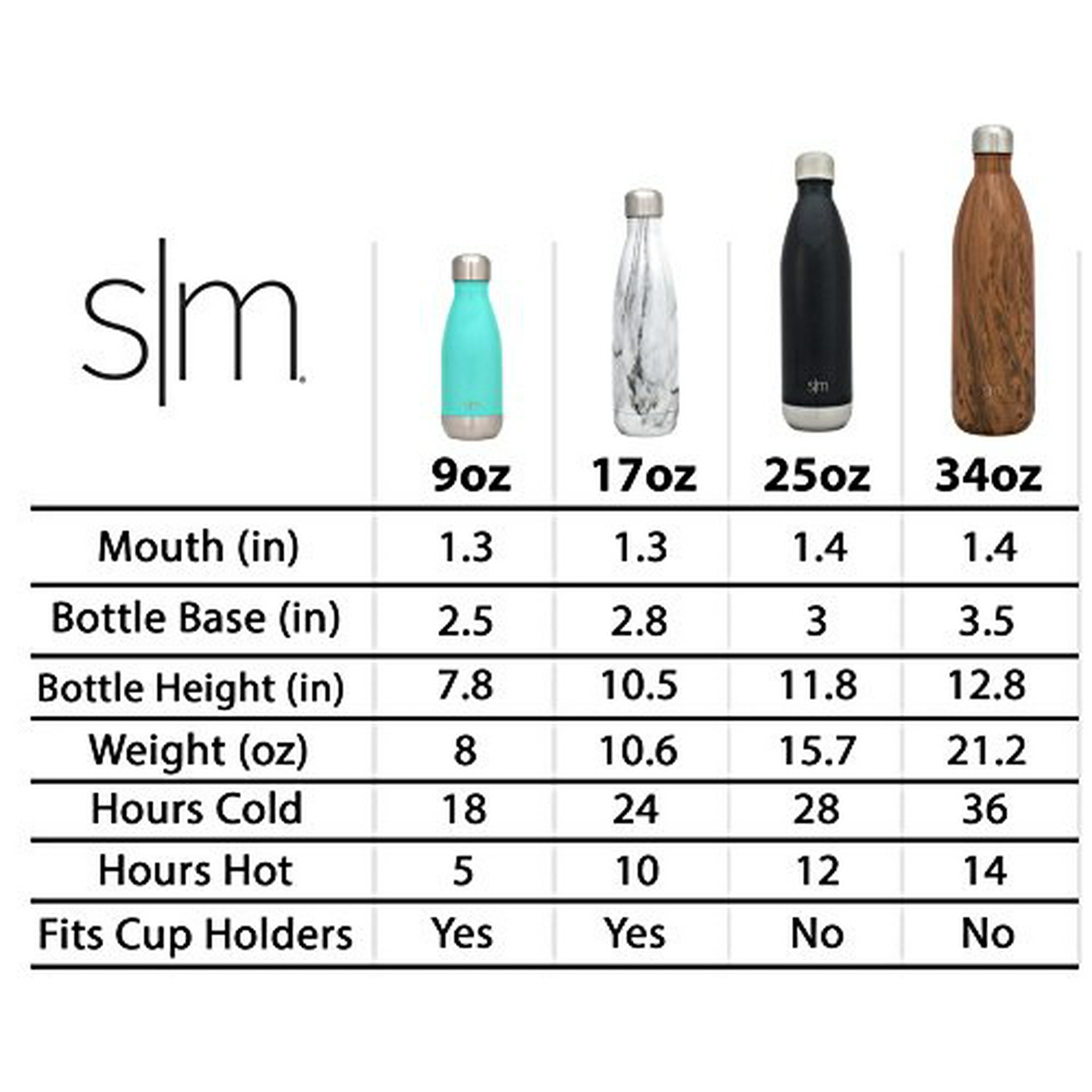 Simple Modern 500ml Wave Gourde INOX Bouteille Isotherme Bouche /étroite Boissons Chaudes ou Froides Cadeau Femme ou Homme Mug Sport Tasse de Voyage en Acier Inoxydable deau pour leau ou Le vin
